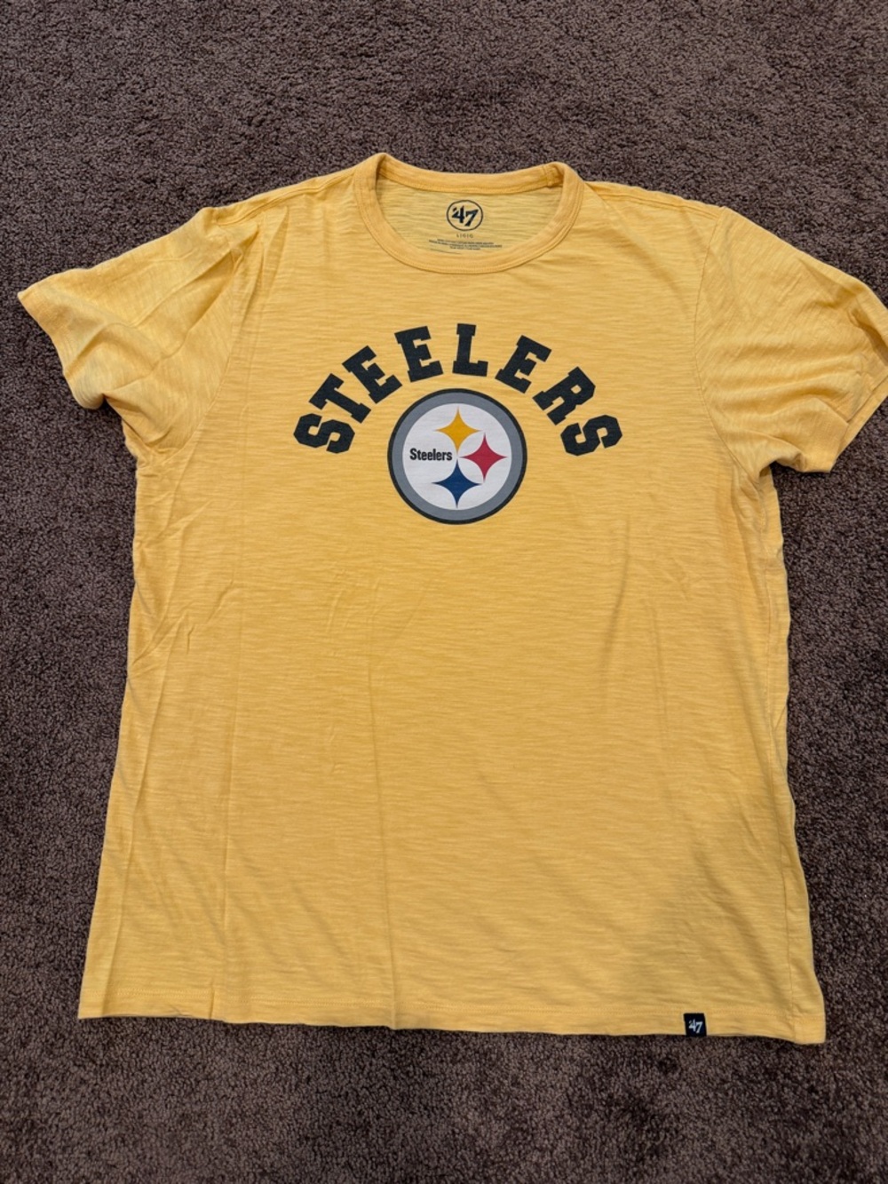 47 Brand Pittsburgh Pittsburgh Steelers Yellow Crew Neck T-Shirt